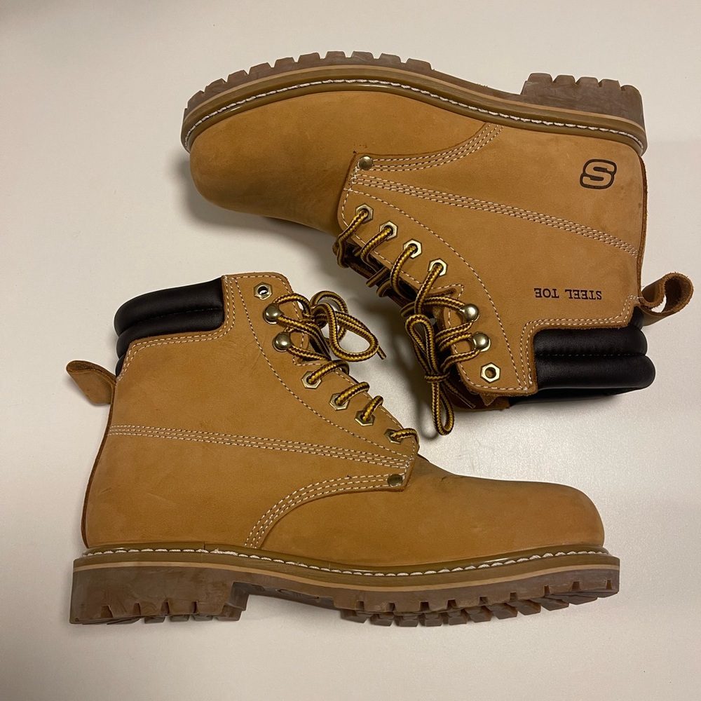 Skechers Tan Steel Toe Boots - Picture 5 of 16